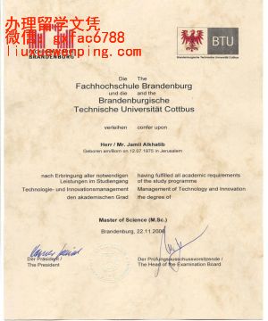 德国布兰登堡应用技术大学文凭