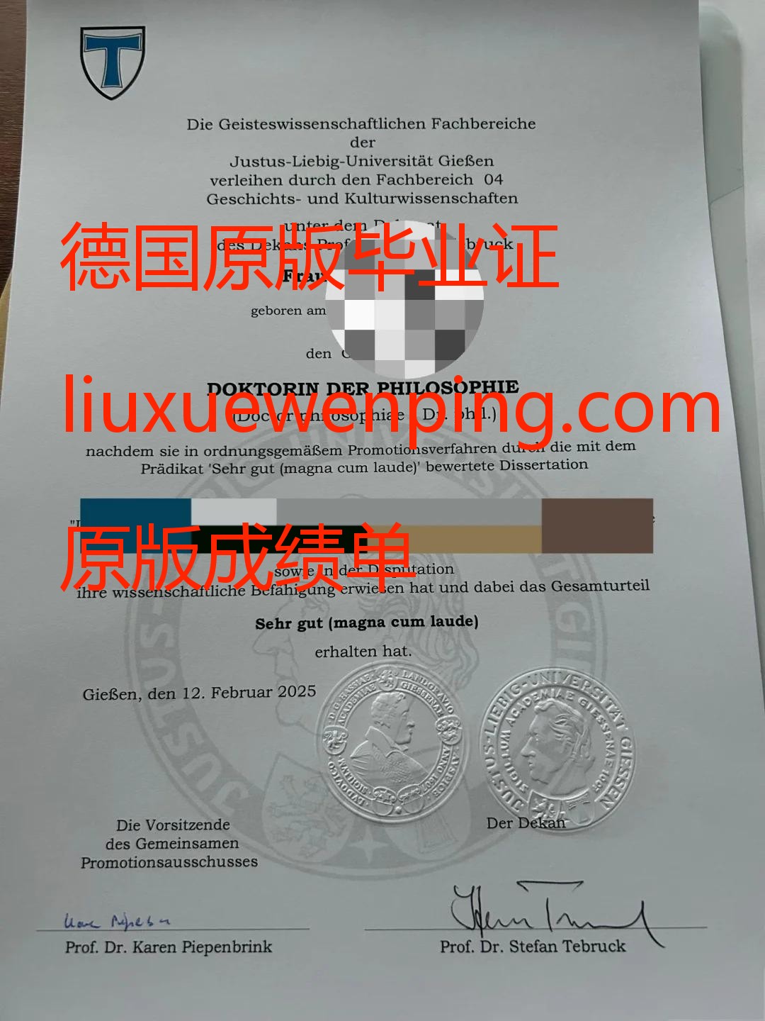 办德国毕业证
